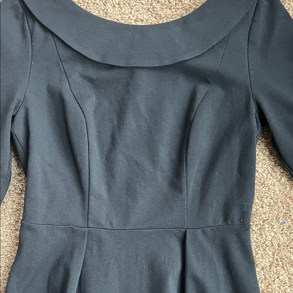 Boden Elegant Classic Black Long Sleeve Midi Dress Size 8 - Picture 5 of 10